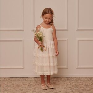 Noralee off White Audrey Dress Tiered Lace Flower Girl Dress